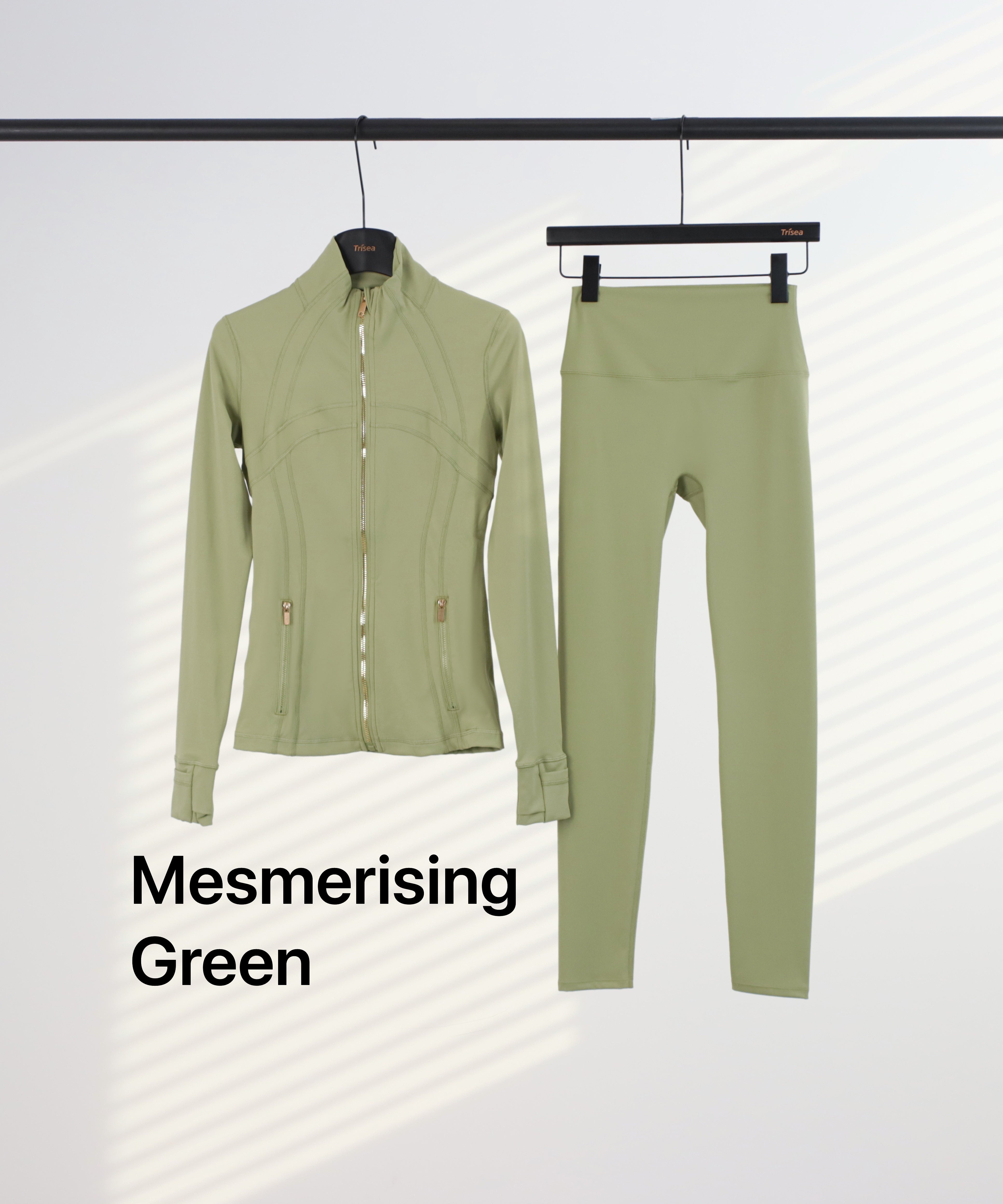 Lu Gold Zip Leggings & Jacket Sets (20+ Colours)