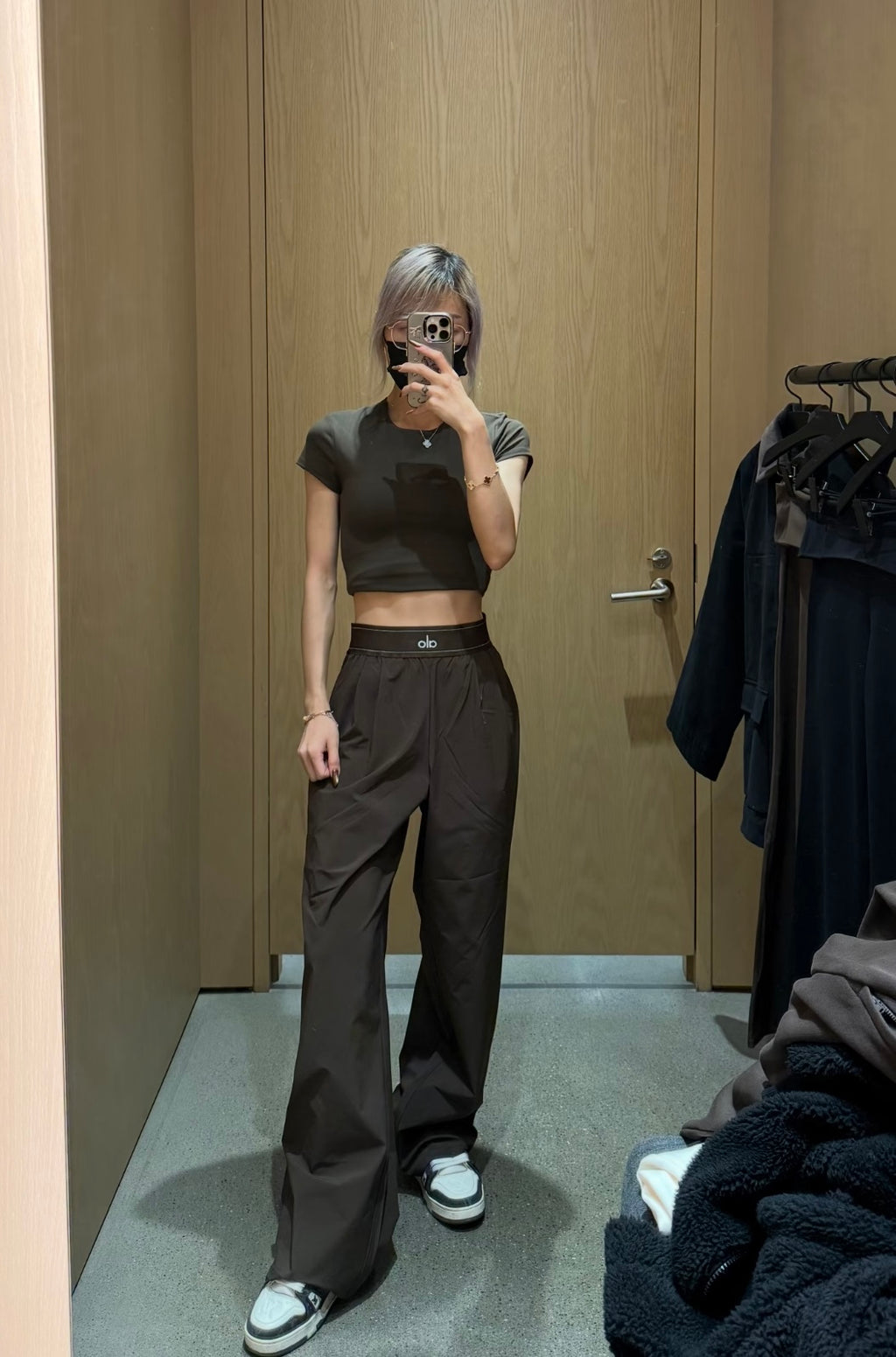 Waistband Trousers & Crop T-Shirt Set
