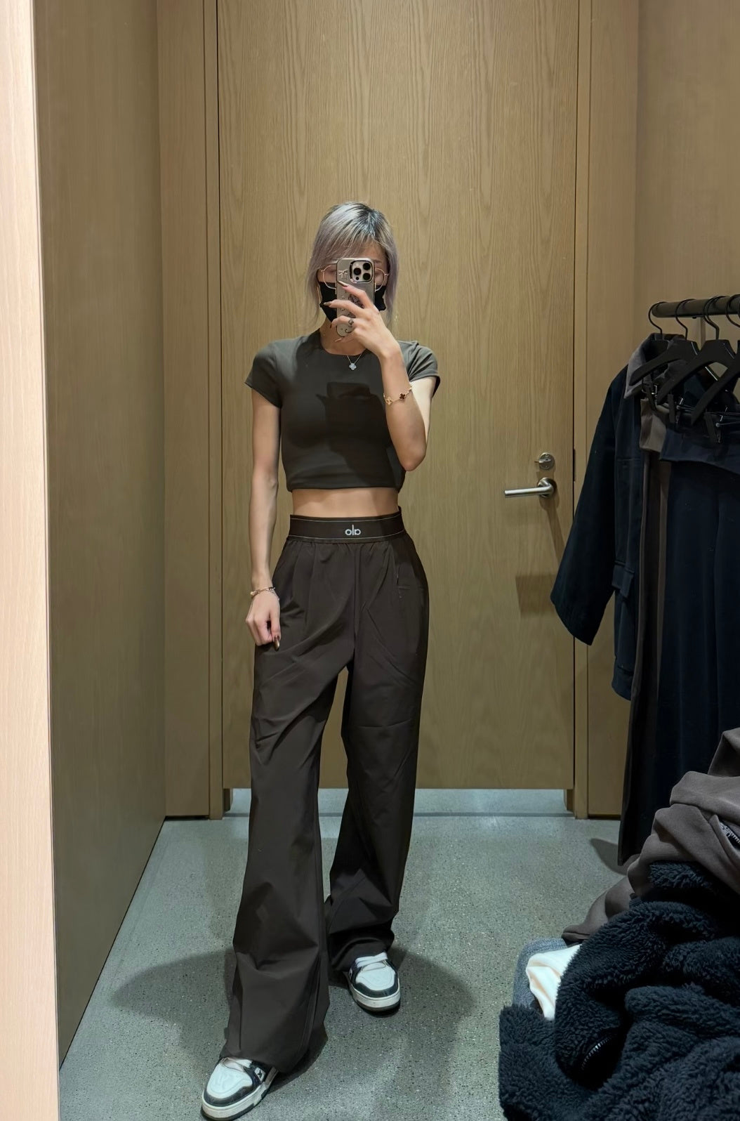 Waistband Trousers & Crop T-Shirt Set