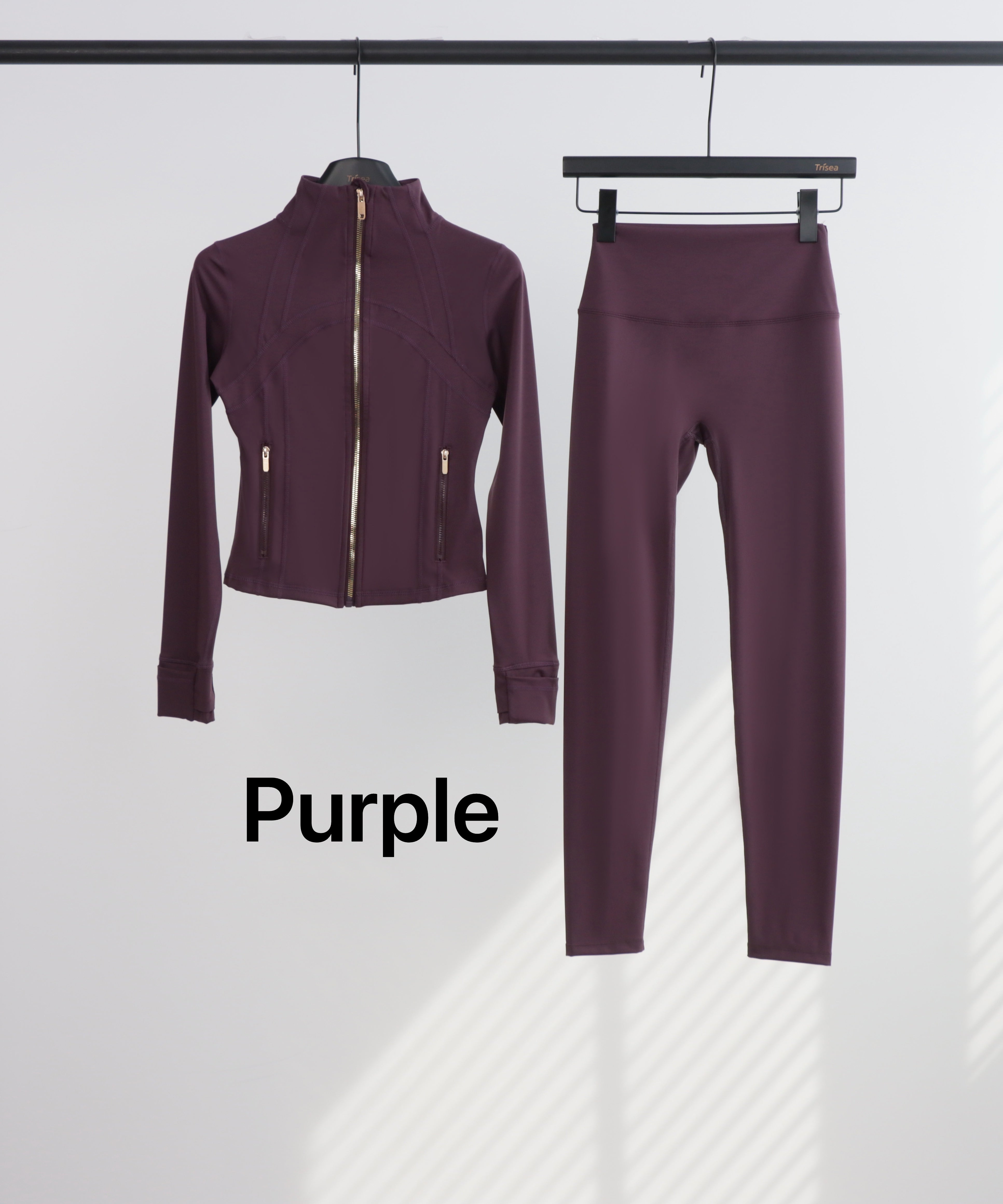 Lu Gold Zip Leggings & Cropped Jacket Sets (20+ Colours)