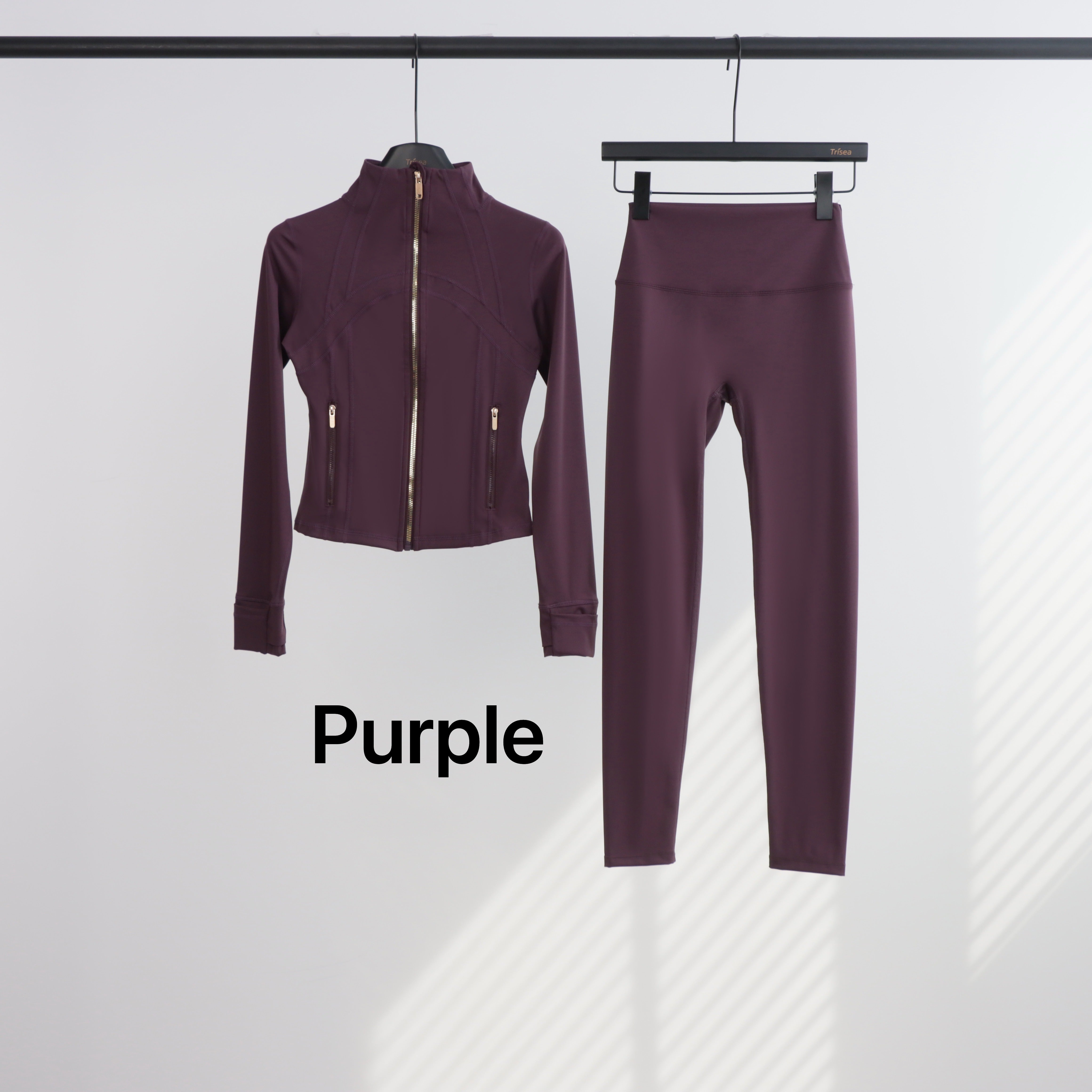 Lu Gold Zip Leggings & Cropped Jacket Sets (20+ Colours)