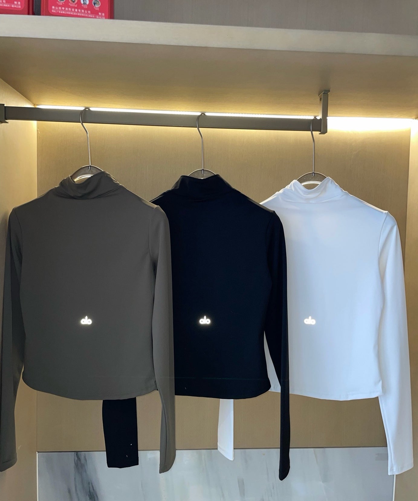 A L O soft half zips