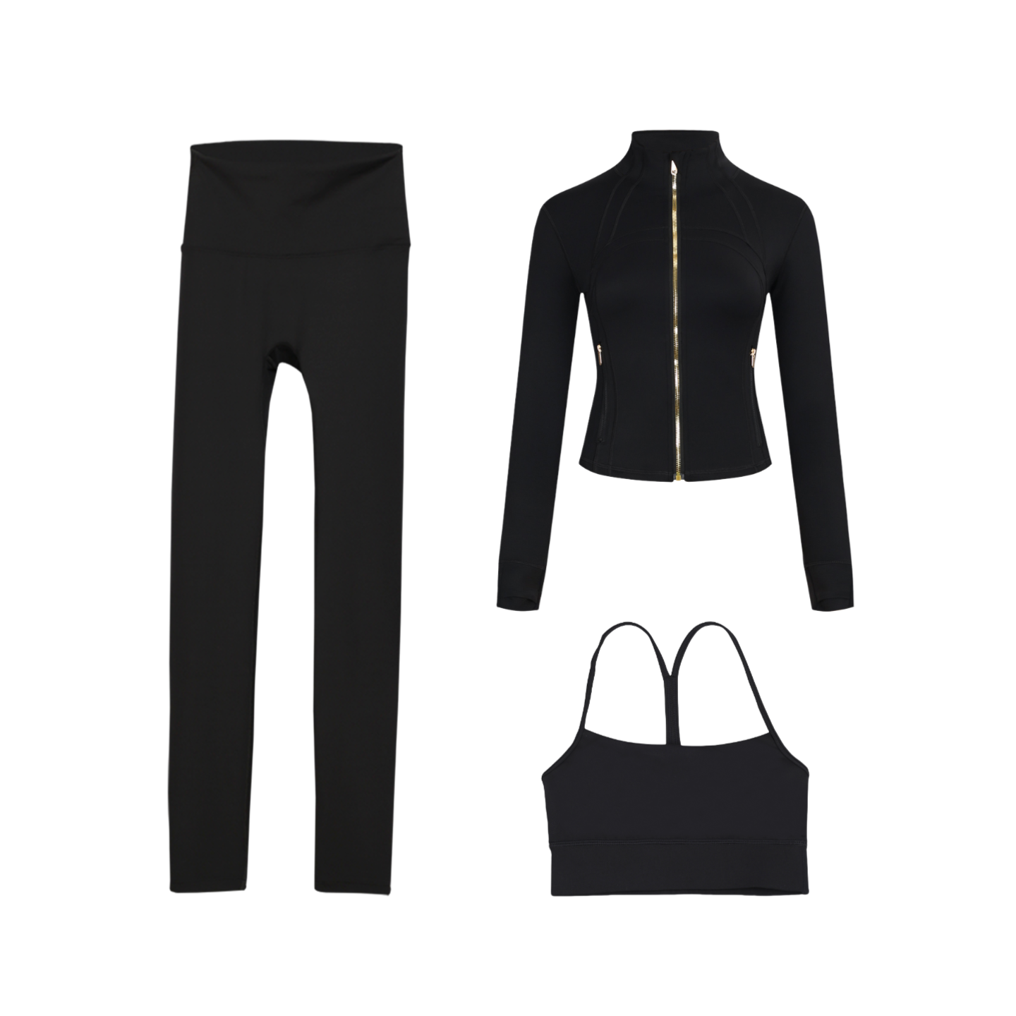 3 Piece Leggings, Bra & Jacket Sets
