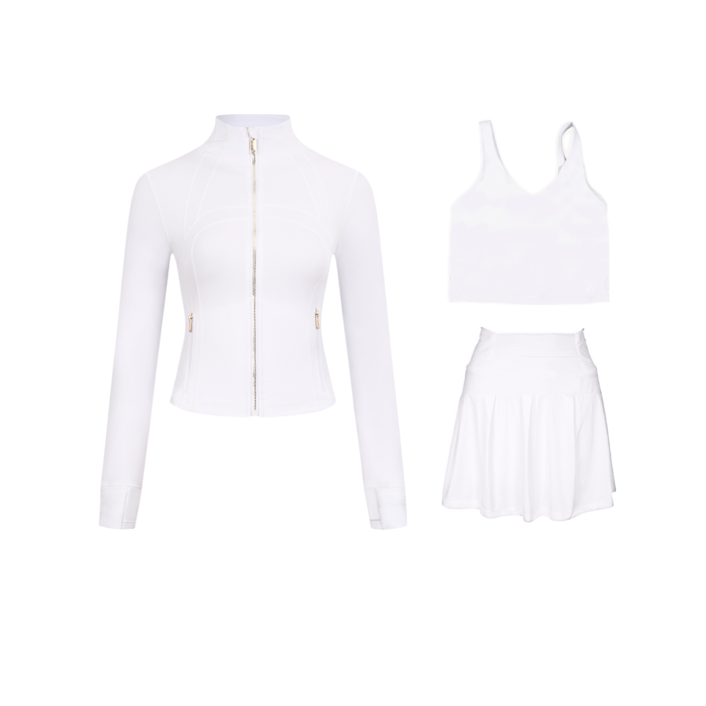 3 Piece Skirt, Bra & Jacket Sets