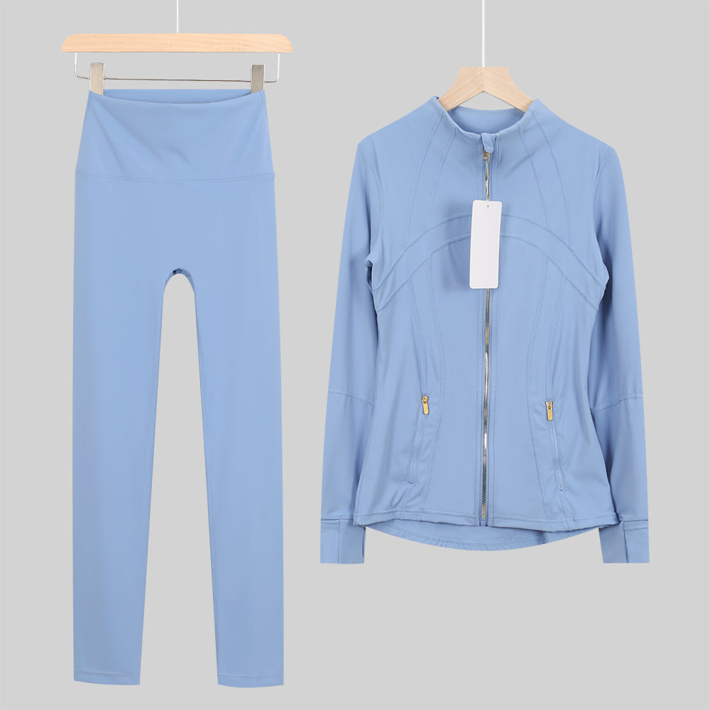 Lu Gold Zip Leggings Gym Full Sets - Write Colour in “Order Instructions” Section