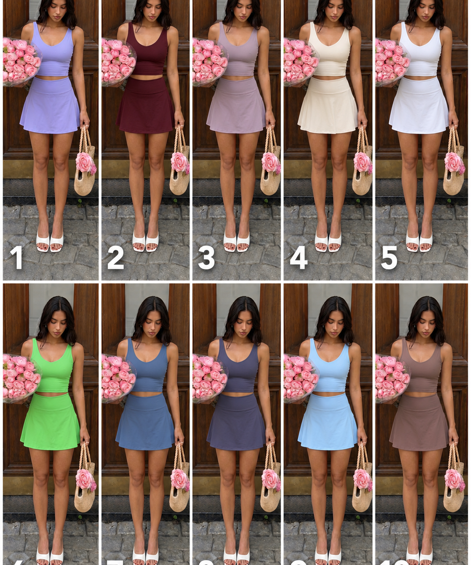 Lulu Skirt & Top Sets (43 colours)