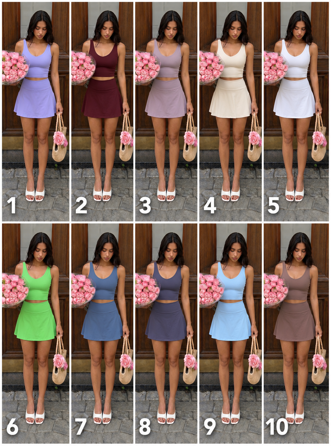 Lulu Skirt & Top Sets (43 colours)