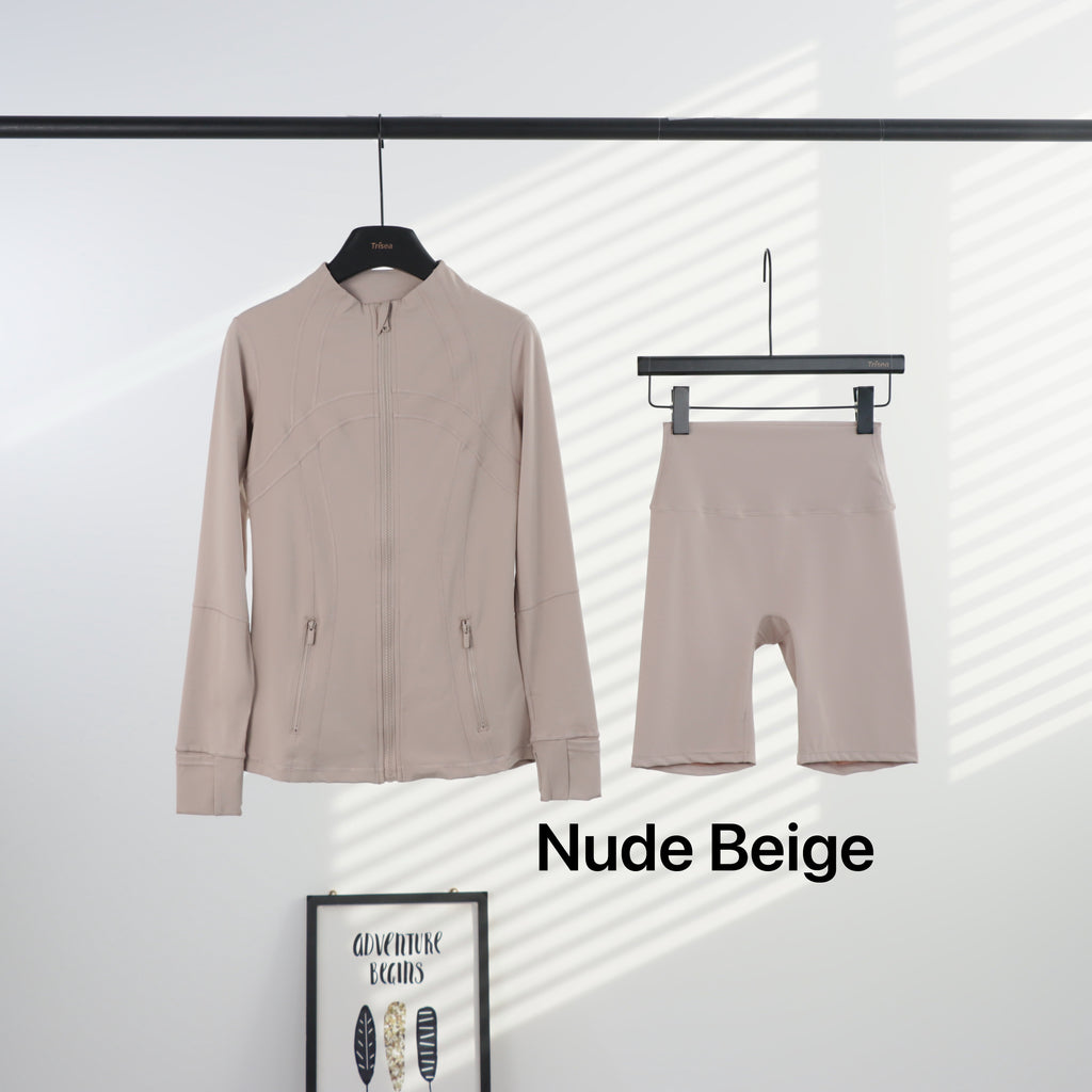 Lu Full Coloured Jacket & Short Sets