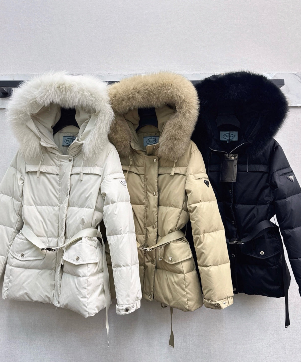Milano Fur Hood Belted Coat (3 Colours)