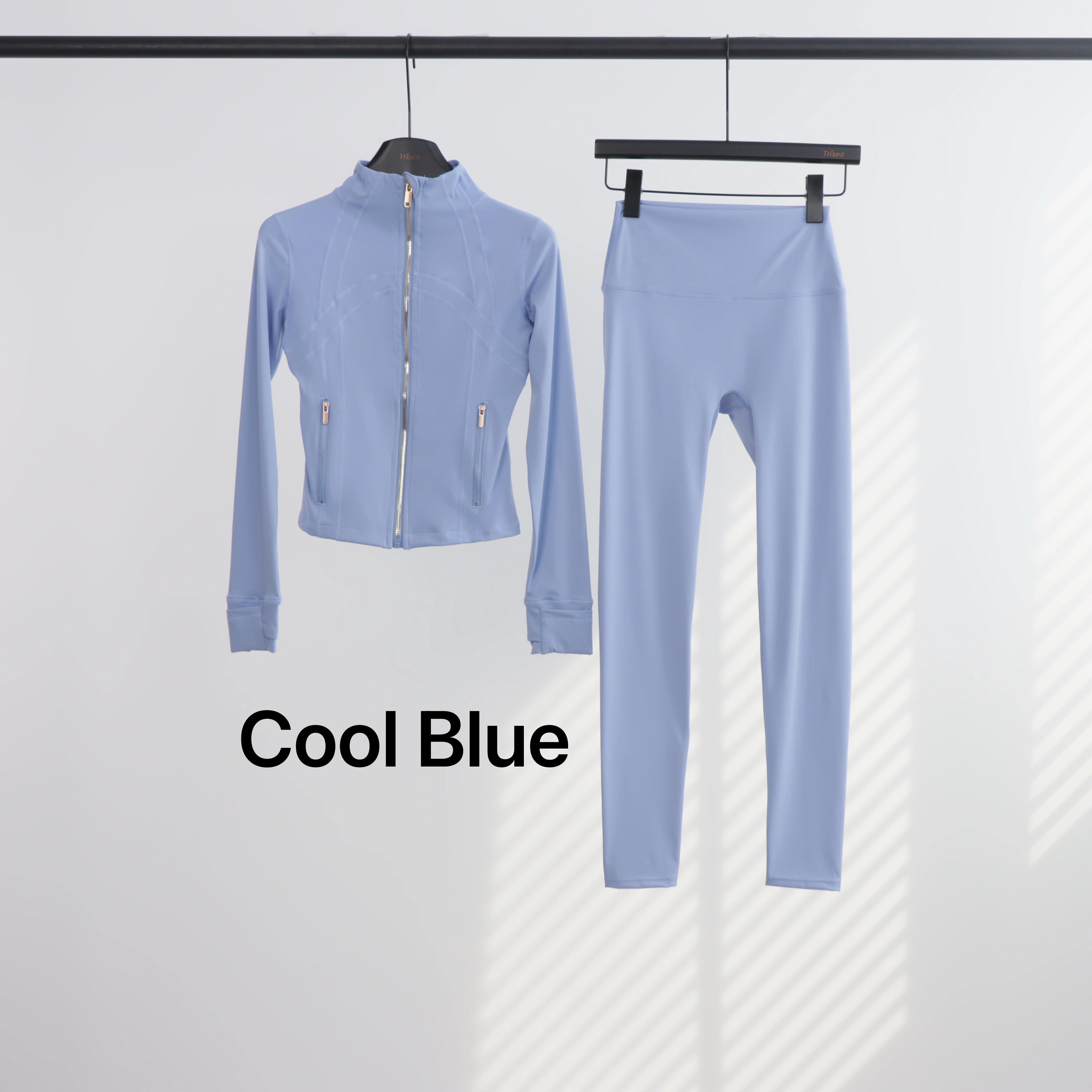 Lu Gold Zip Leggings & Cropped Jacket Sets (20+ Colours)