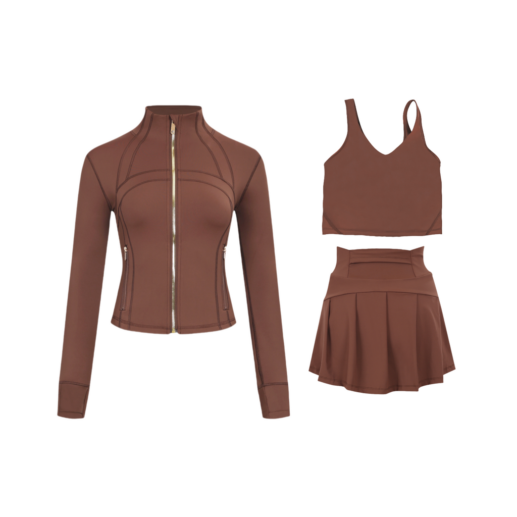 3 Piece Skirt, Bra & Jacket Sets