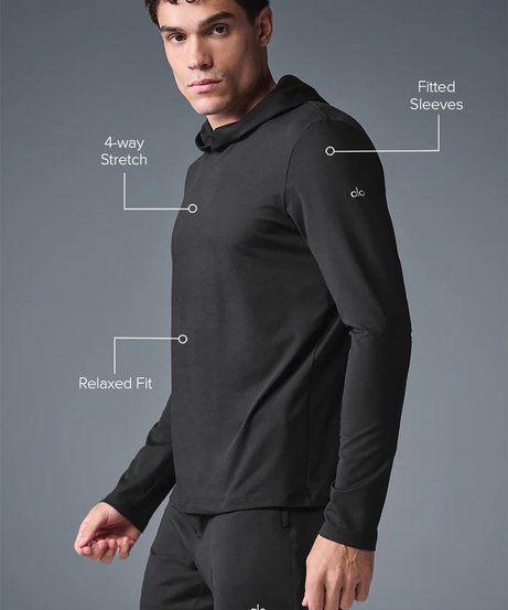 Mens Long Sleeve Hooded Tops