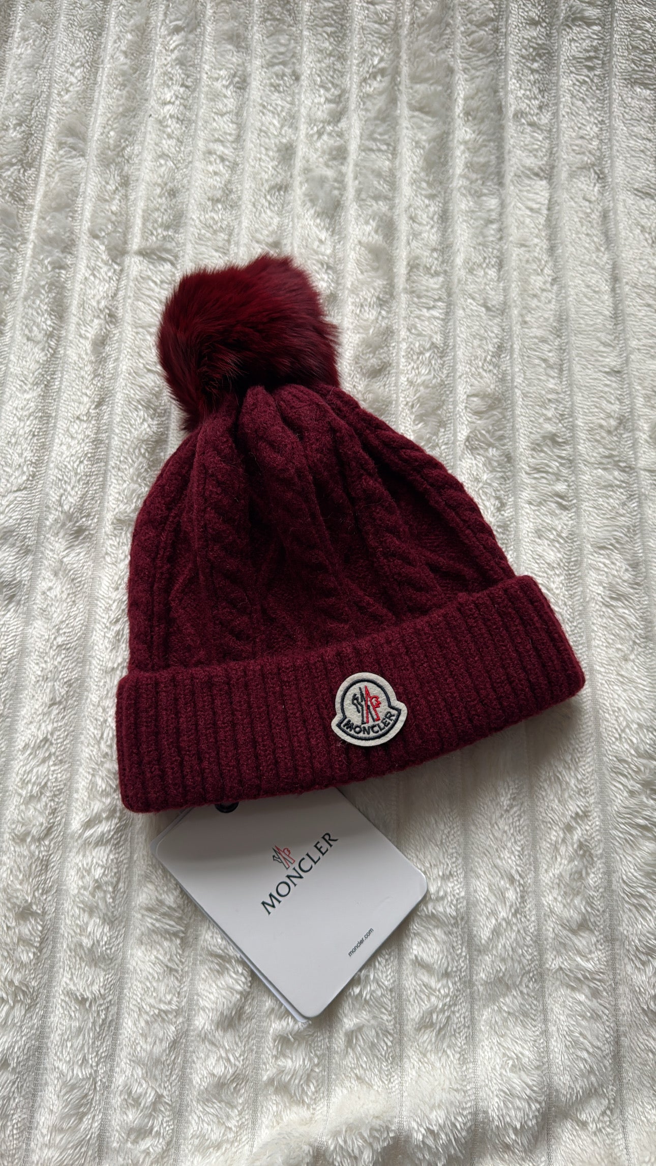 Burgundy Bobble Hats