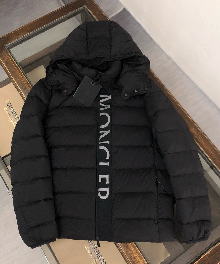 Black & Reflective Logo Coat