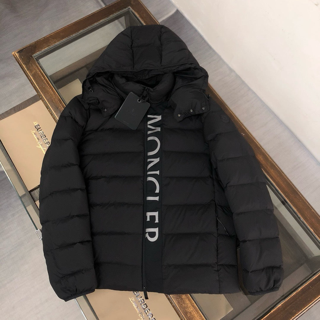 Black & Reflective Logo Coat