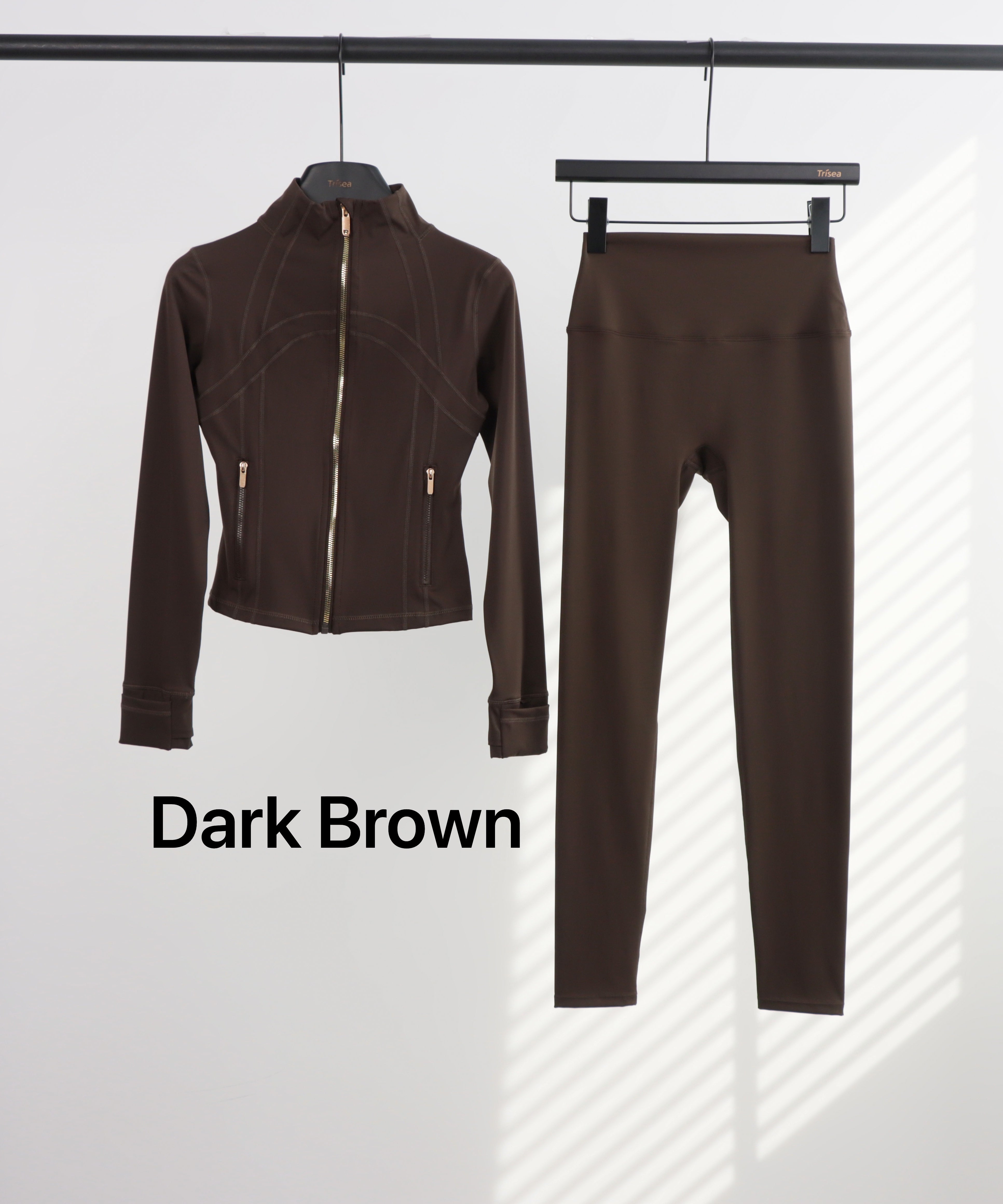 Lu Gold Zip Leggings & Cropped Jacket Sets (20+ Colours)
