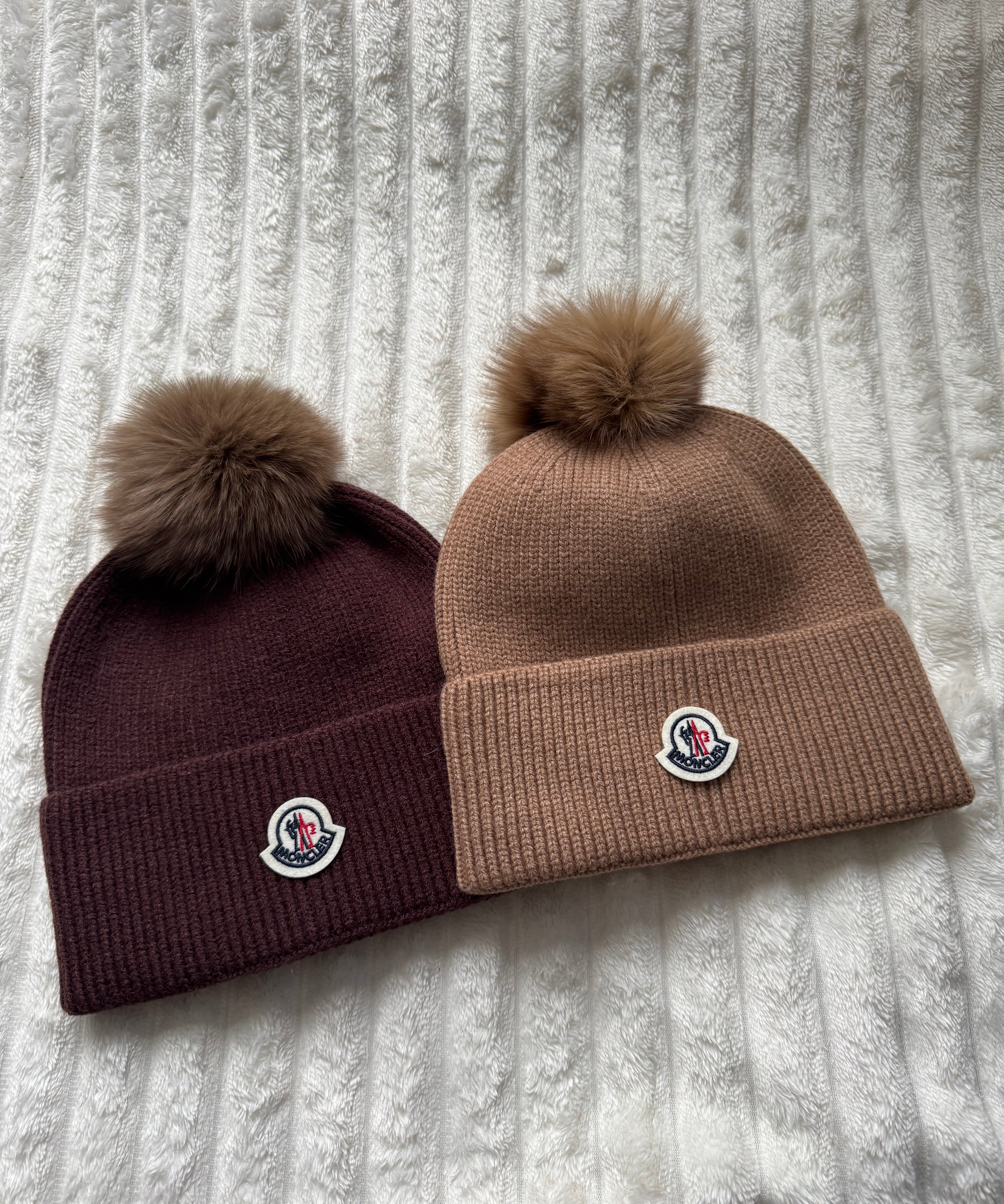Brown Bobble Hats