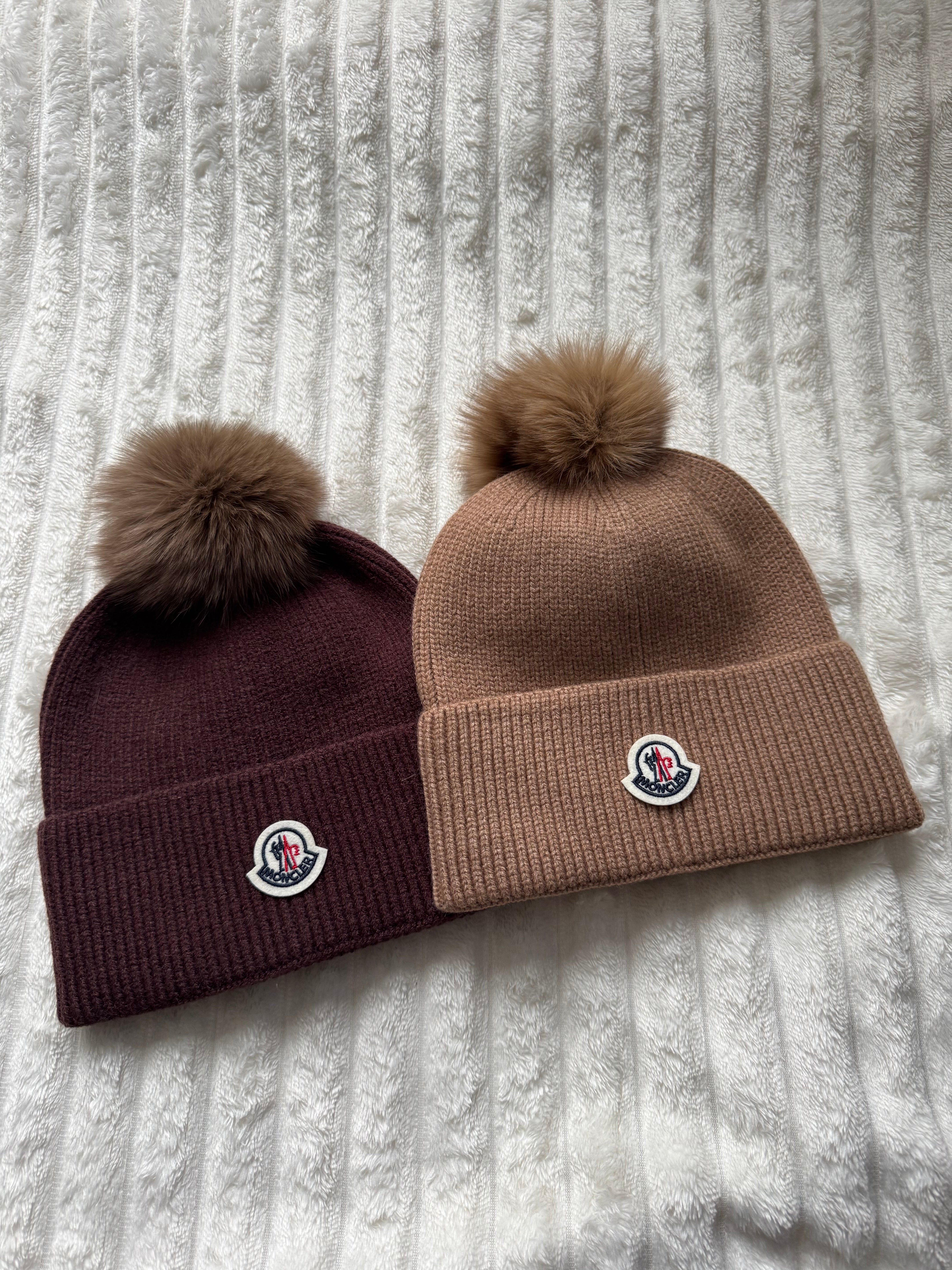 Brown Bobble Hats