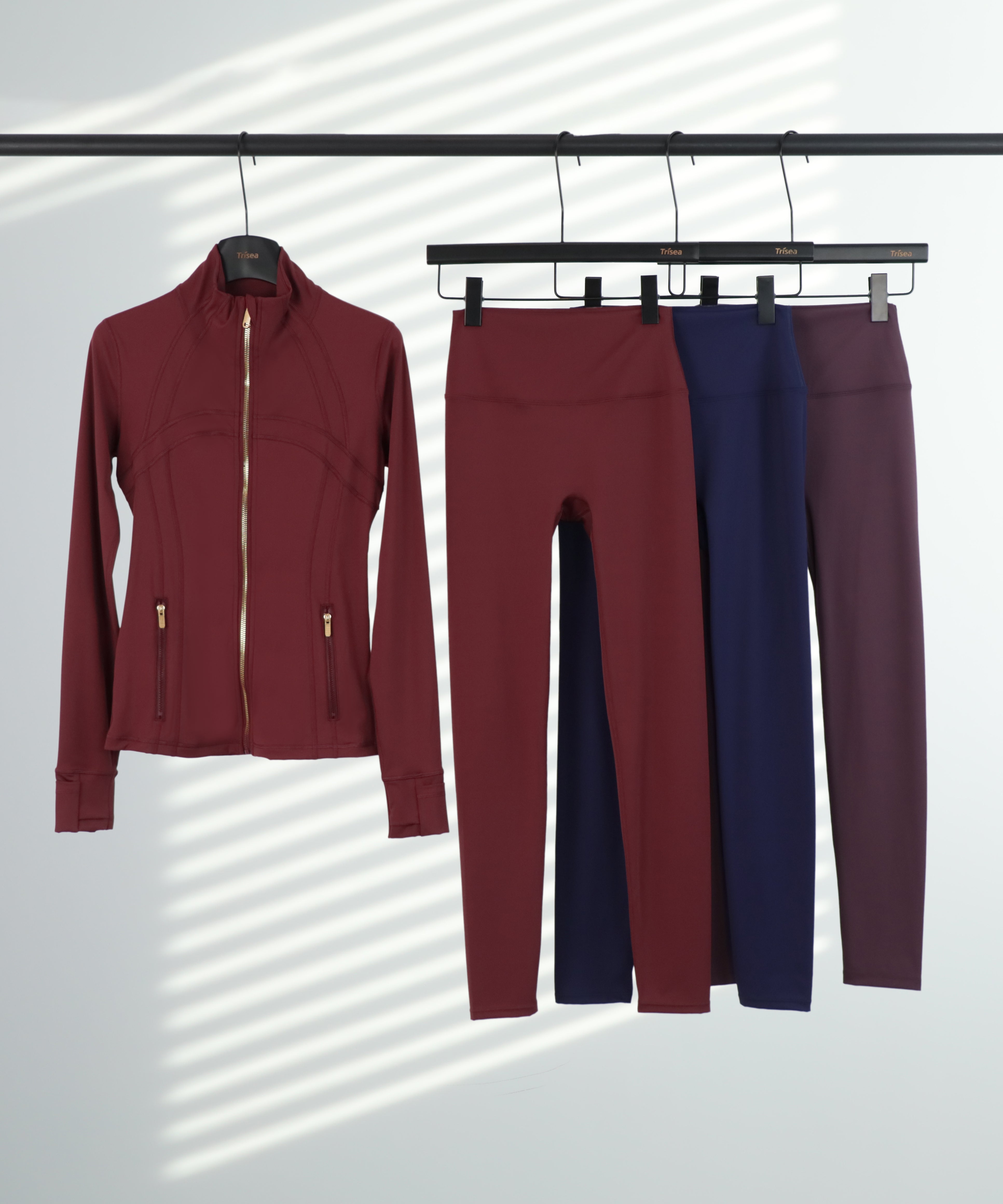 Lu Gold Zip Leggings Gym Full Sets (23 Colours)