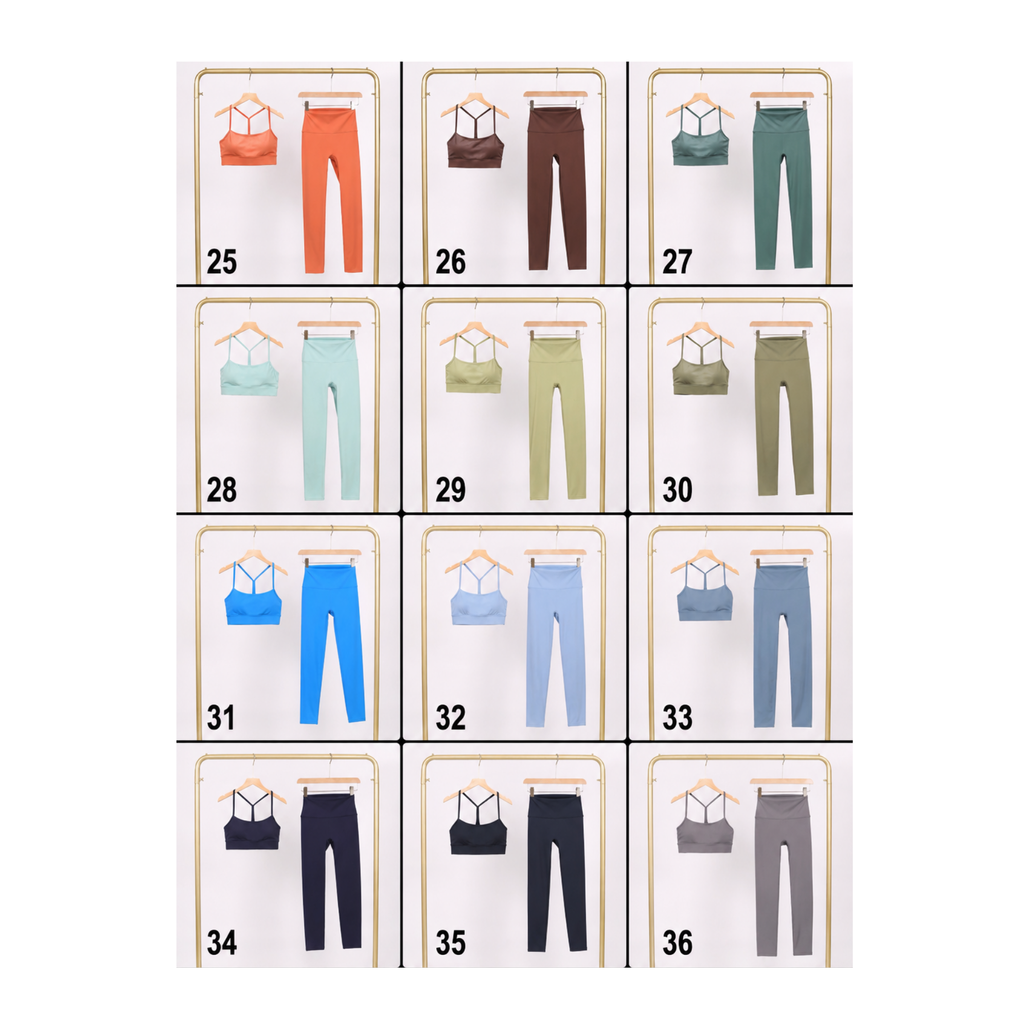 Lulu bra & leggings sets (43 colours)