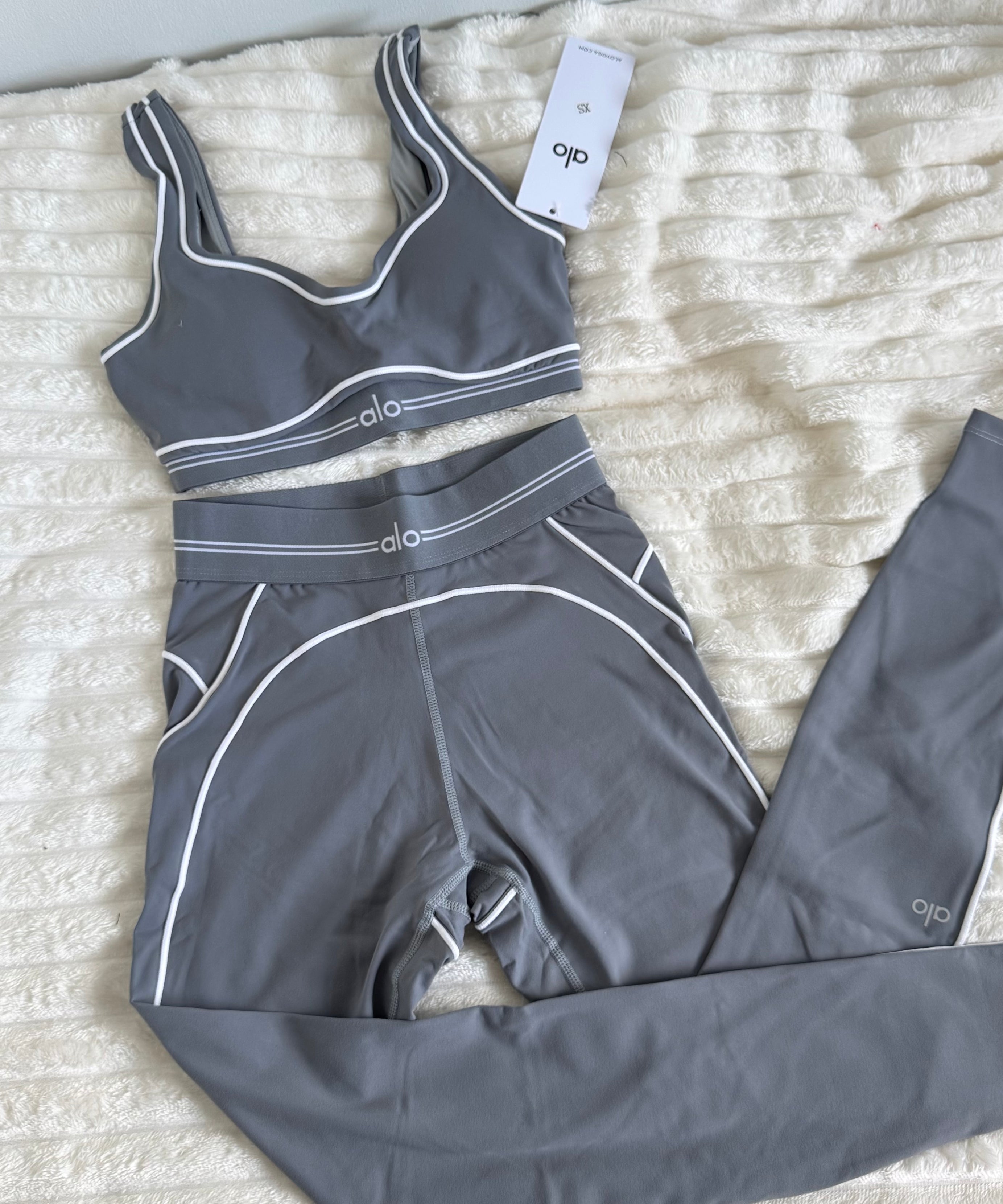 Steel Grey Leggings Yoga Set