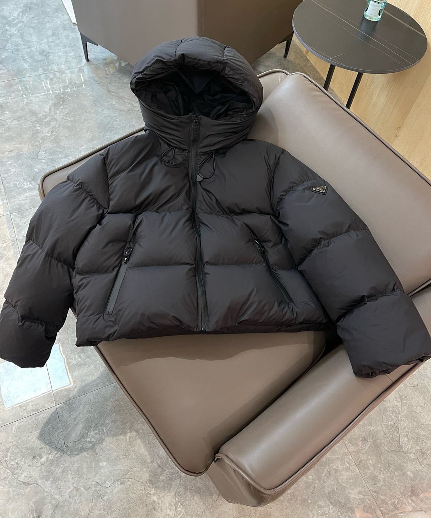 Short Milano Black Puffer