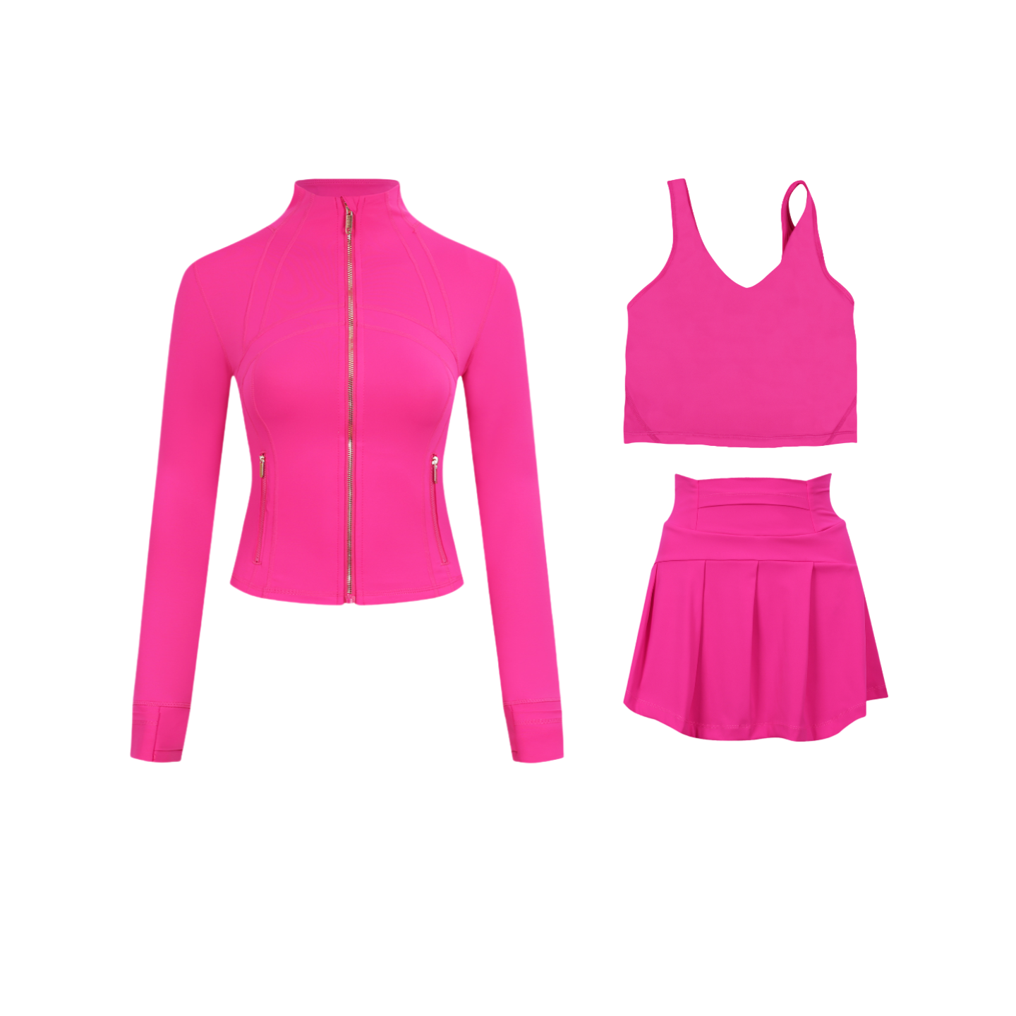 3 Piece Skirt, Bra & Jacket Sets