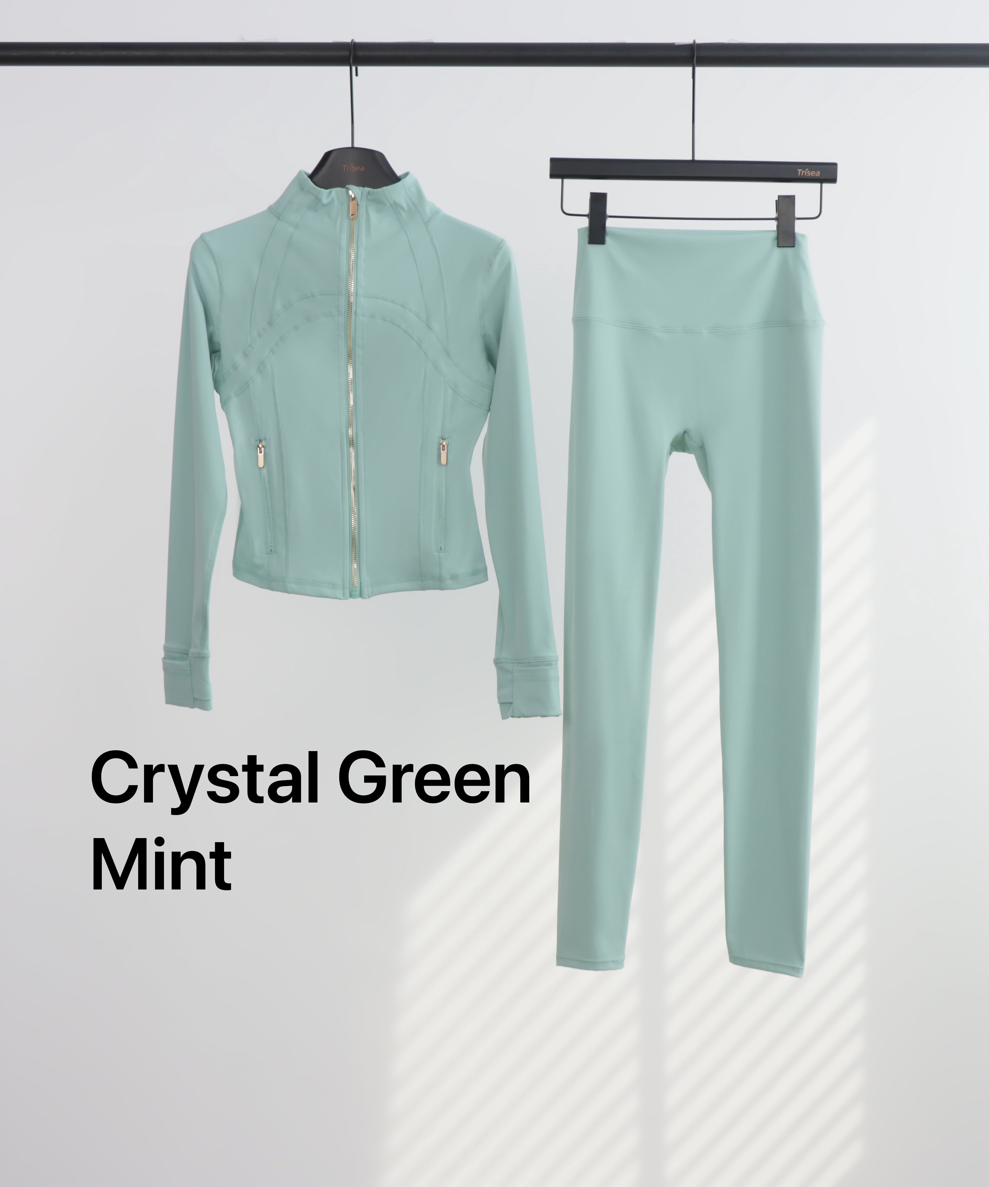 Lu Gold Zip Leggings & Cropped Jacket Sets (20+ Colours)
