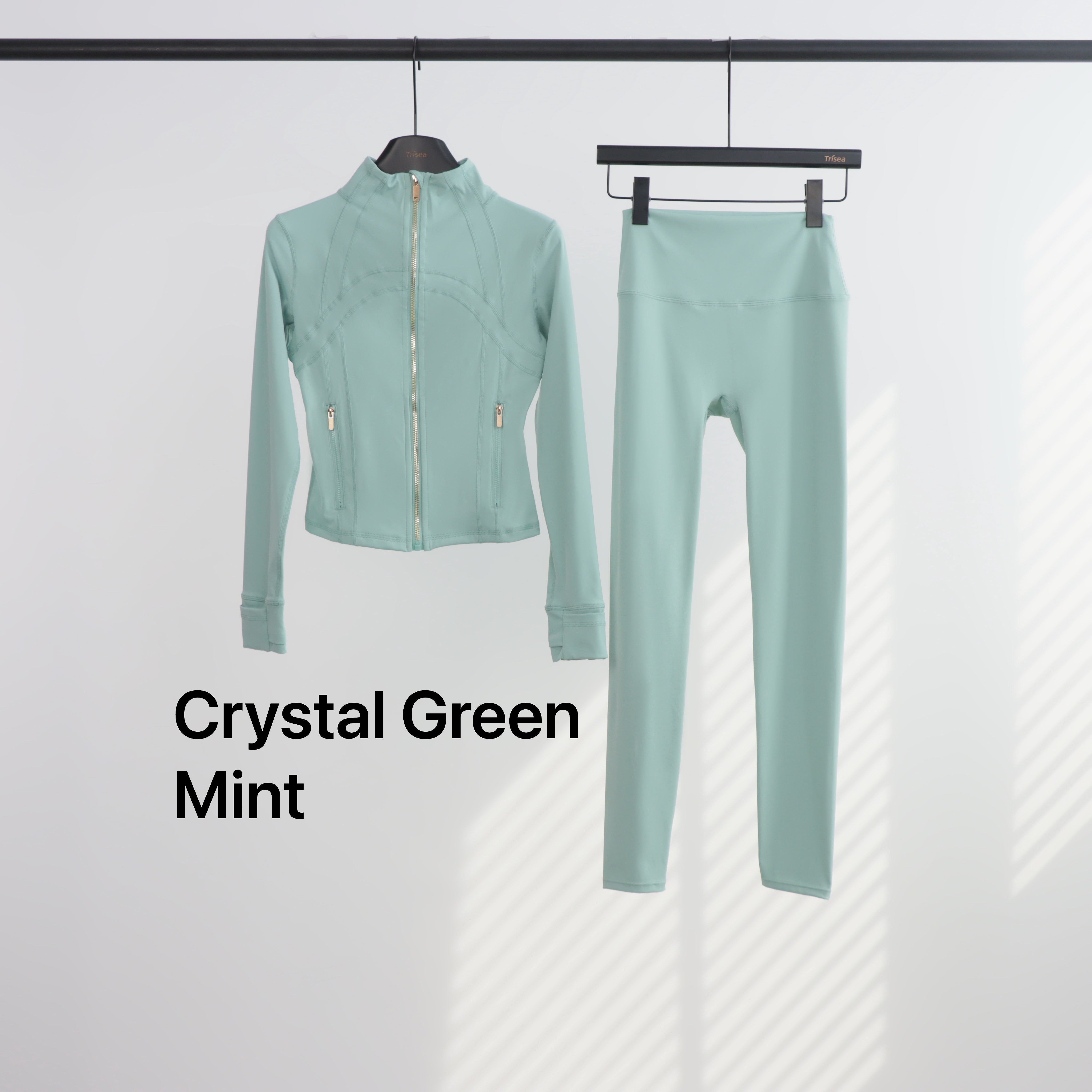 Lu Gold Zip Leggings & Cropped Jacket Sets (20+ Colours)