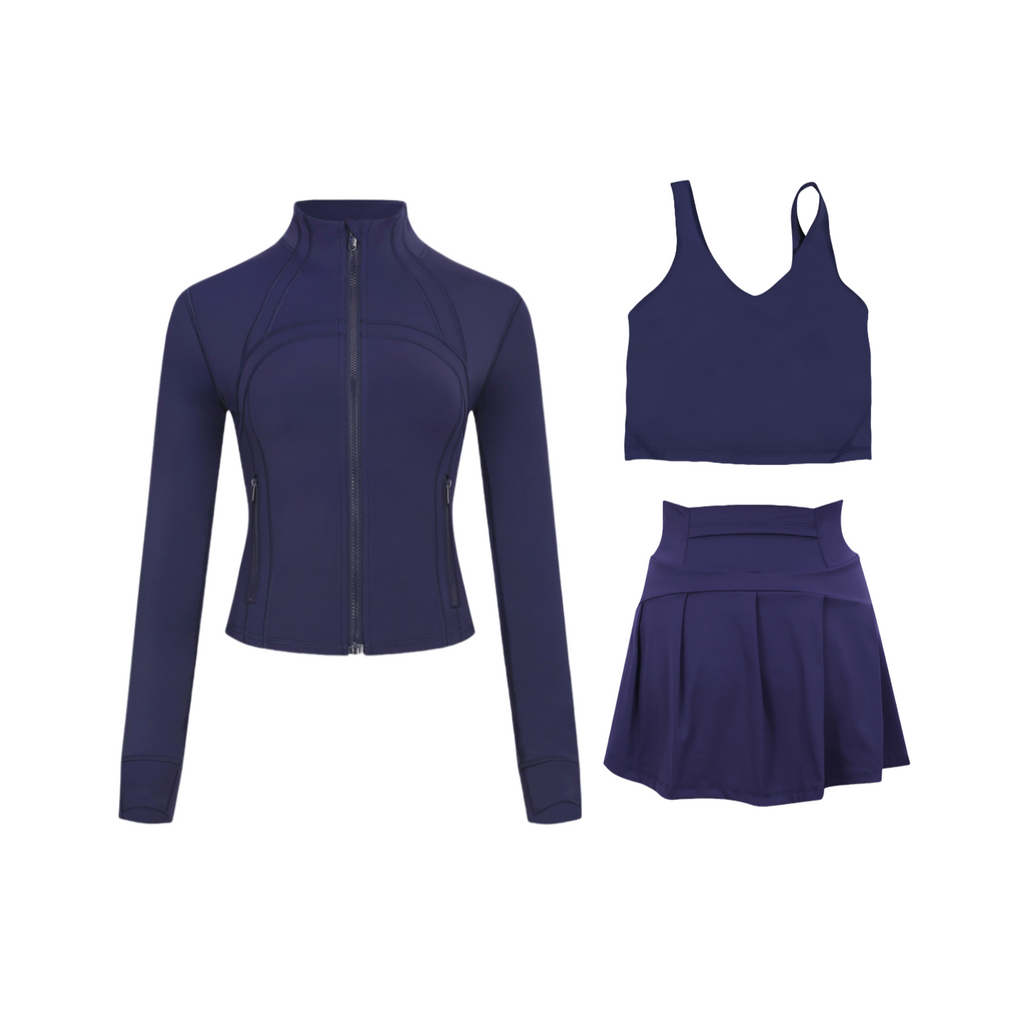 3 Piece Skirt, Bra & Jacket Sets