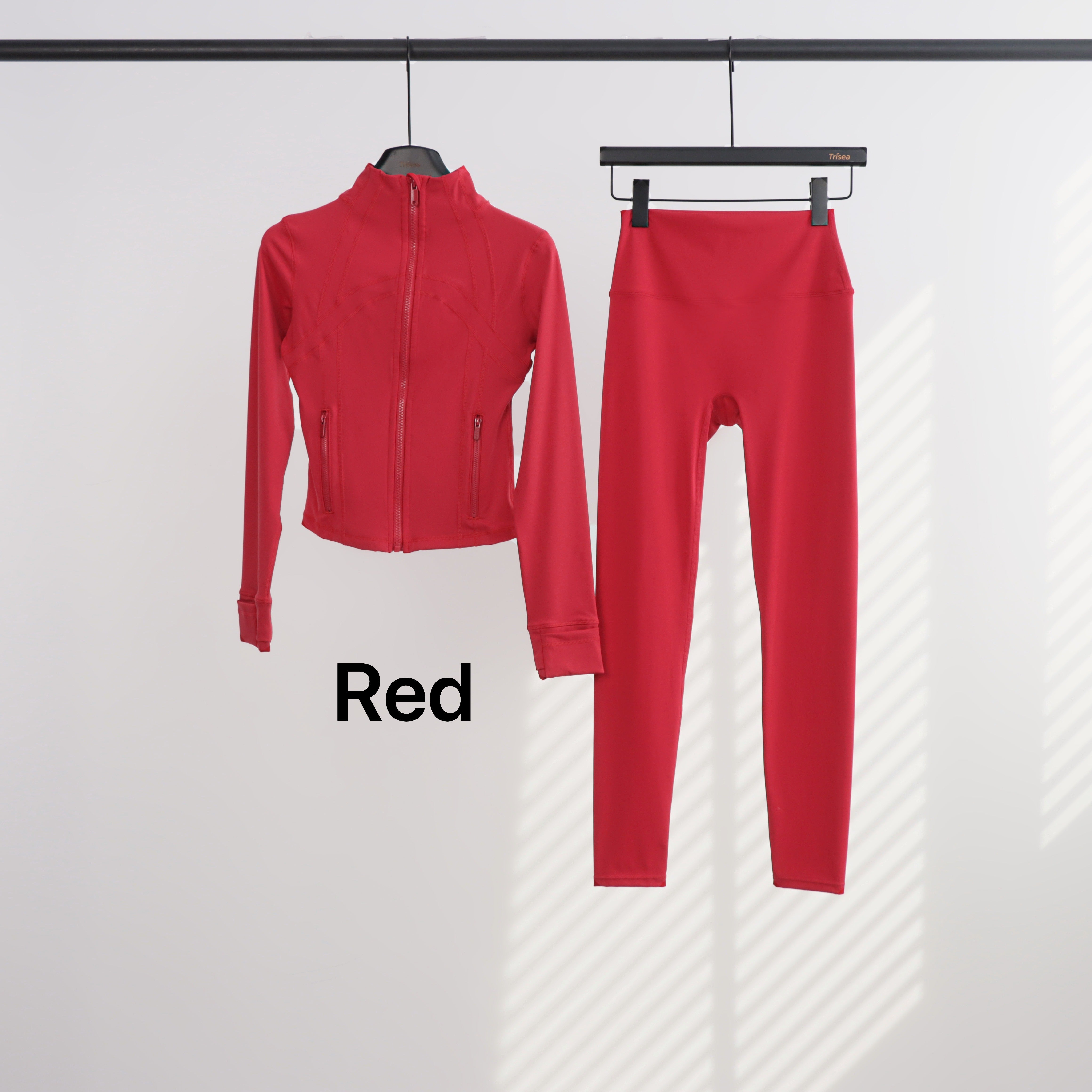 Lu Cropped Leggings Gym Full Sets (23 Colours)