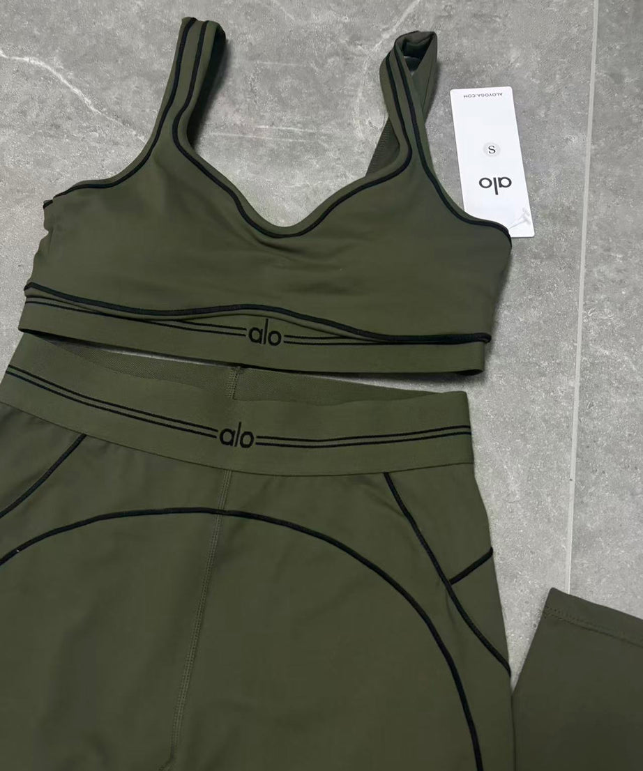 Olive Green Yoga Set
