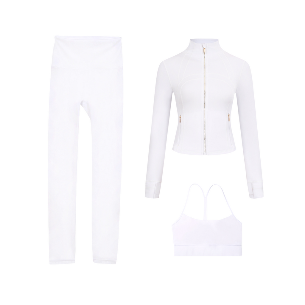 3 Piece Leggings, Bra & Jacket Sets