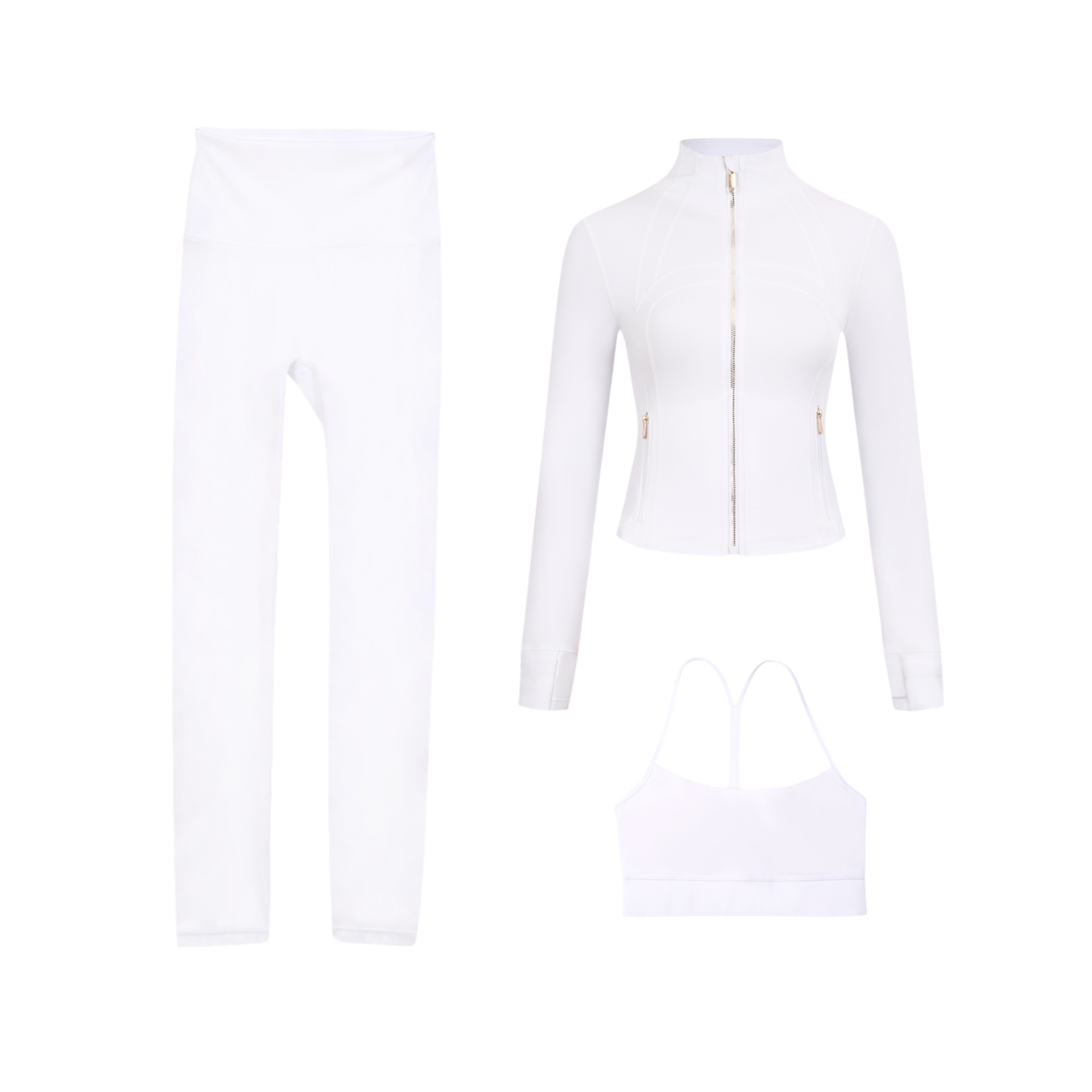 3 Piece Leggings, Bra & Jacket Sets