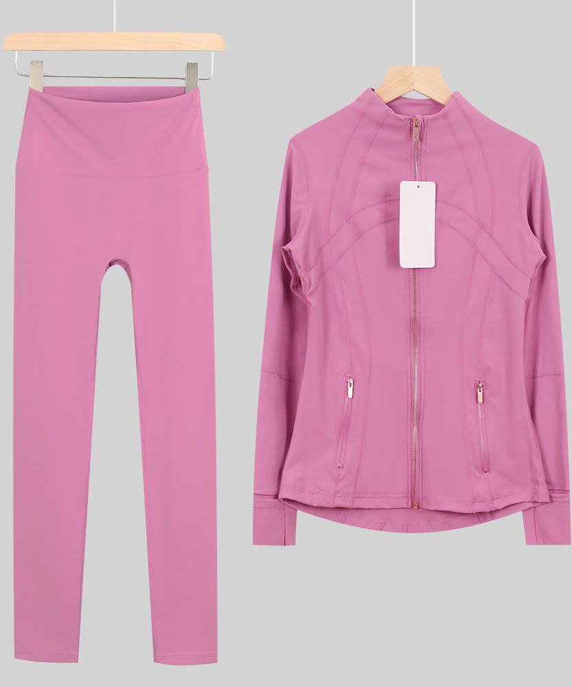 Lu Gold Zip Leggings Gym Full Sets - Write Colour in “Order Instructions” Section