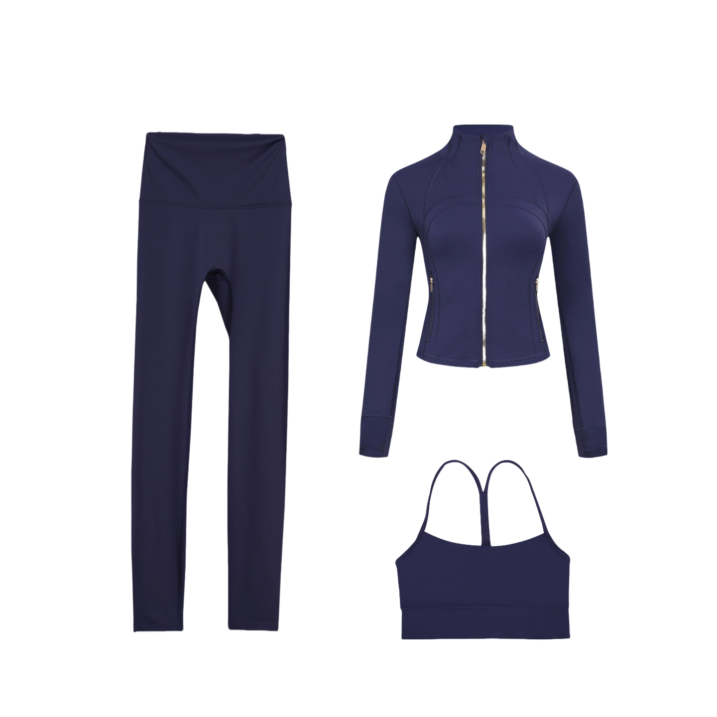 3 Piece Leggings, Bra & Jacket Sets