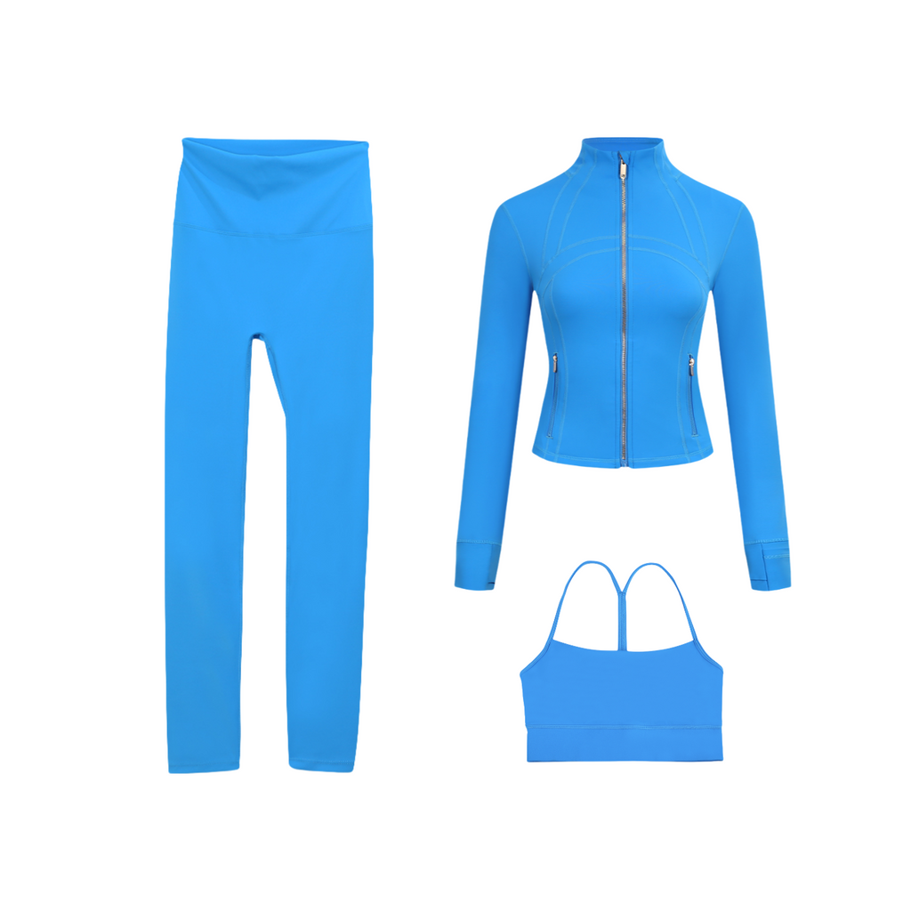 3 Piece Leggings, Bra & Jacket Sets