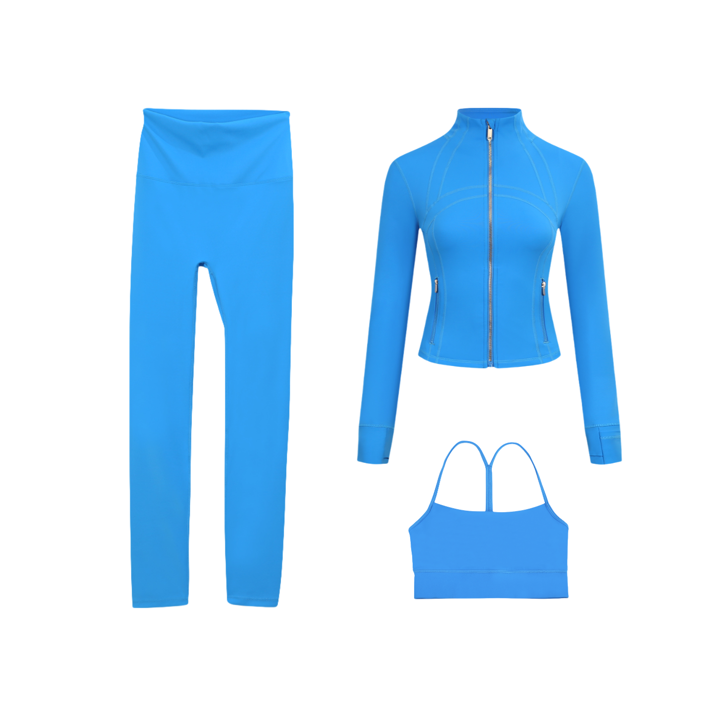 3 Piece Leggings, Bra & Jacket Sets