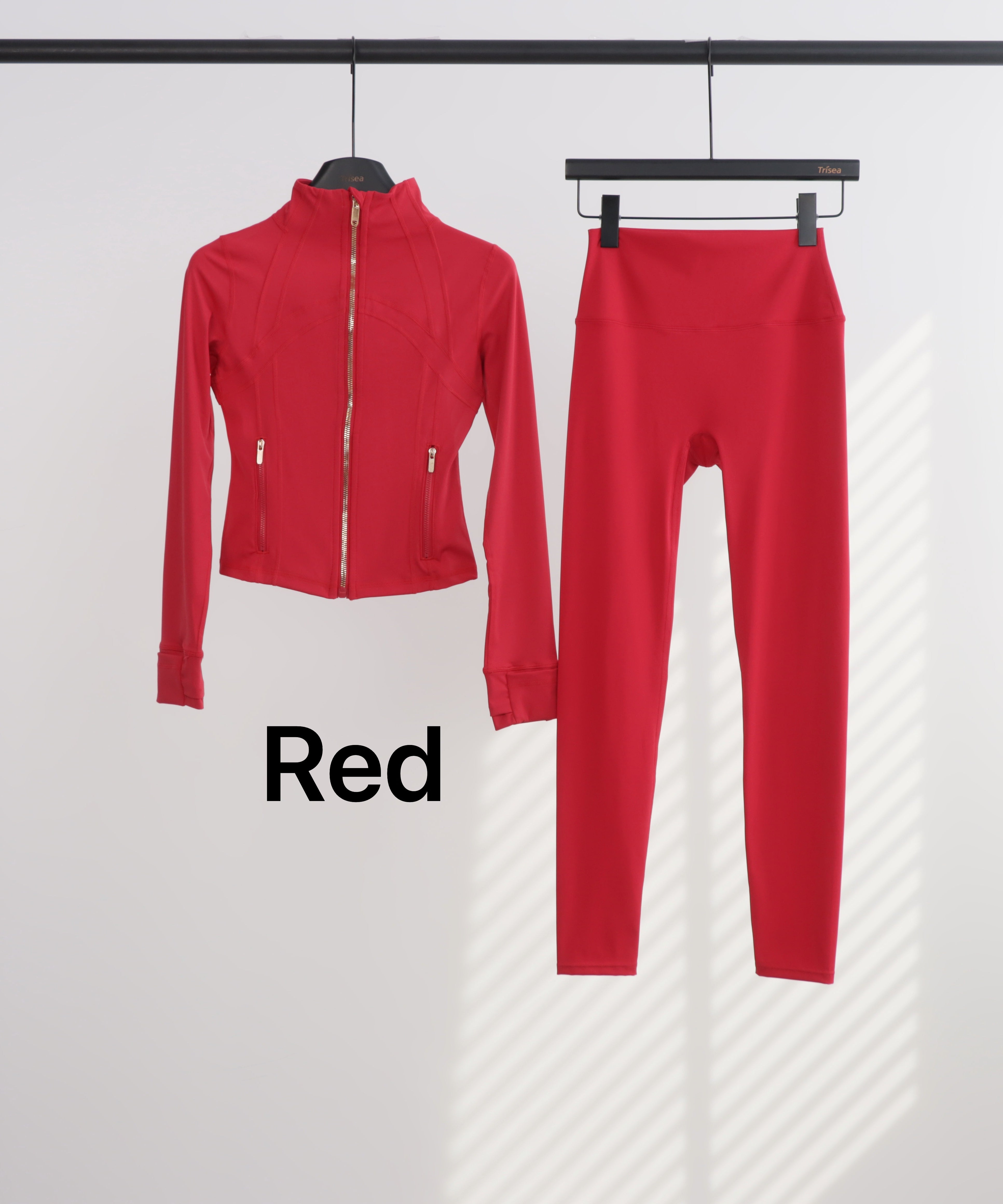 Lu Gold Zip Leggings & Cropped Jacket Sets (20+ Colours)