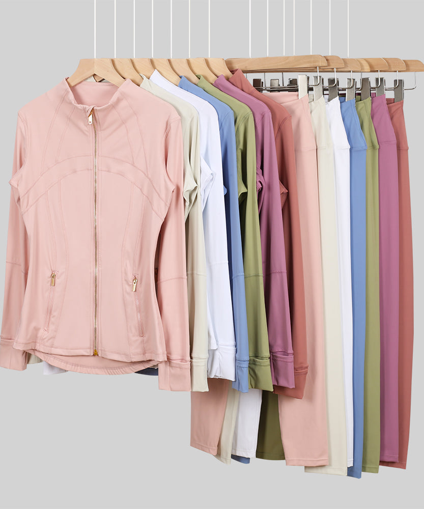 Lu Gold Zip Leggings Gym Full Sets - Write Colour in “Order Instructions” Section