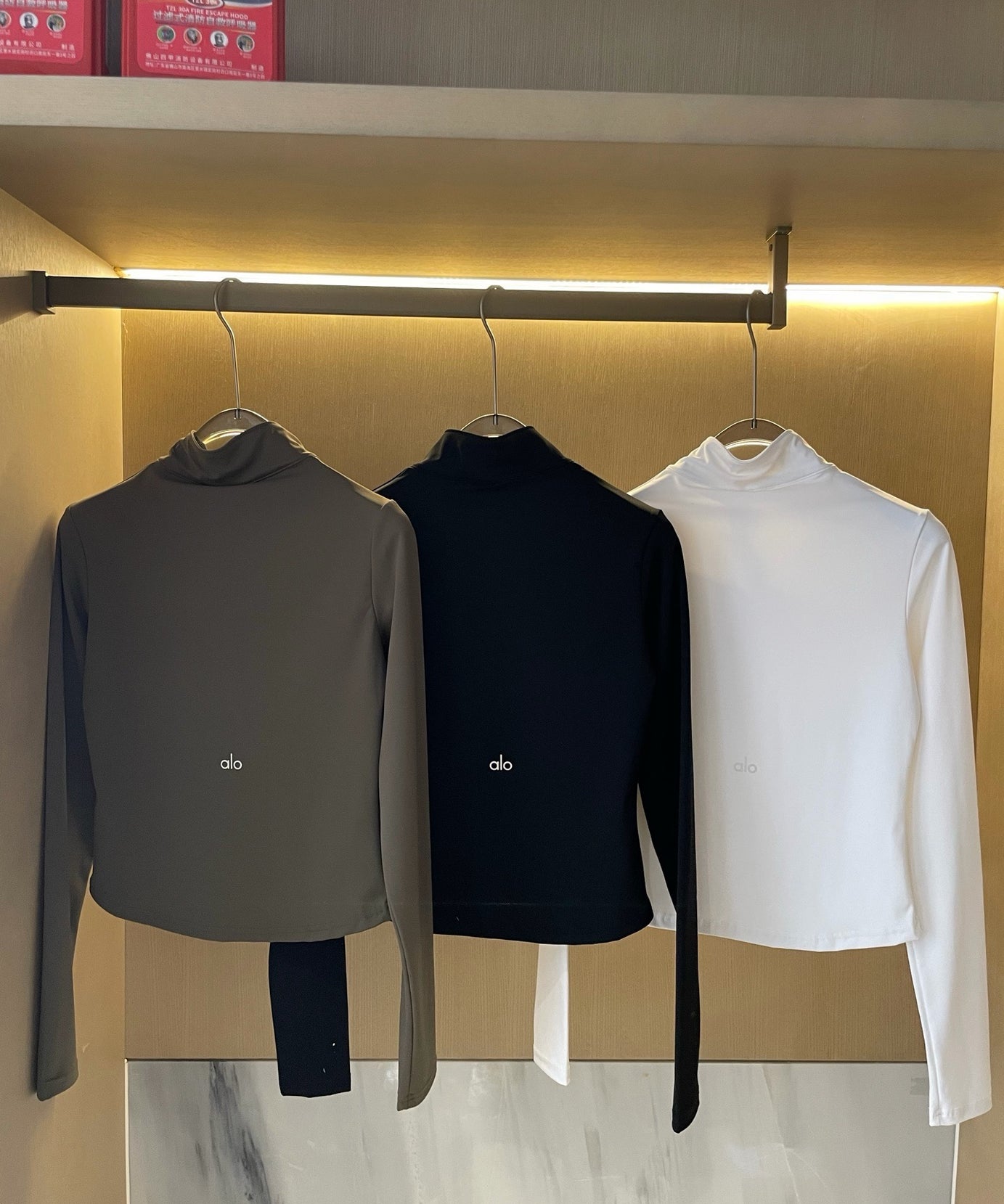 A L O soft half zips