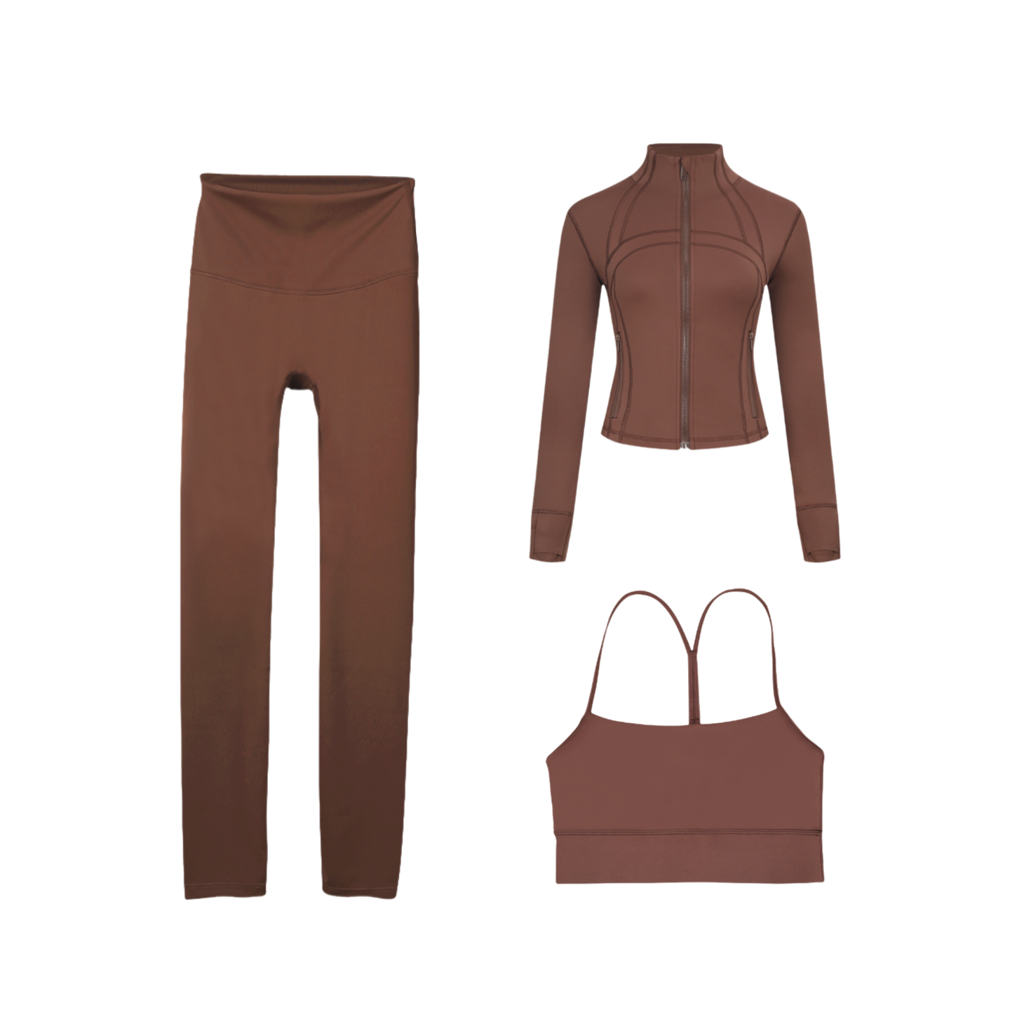 3 Piece Leggings, Bra & Jacket Sets